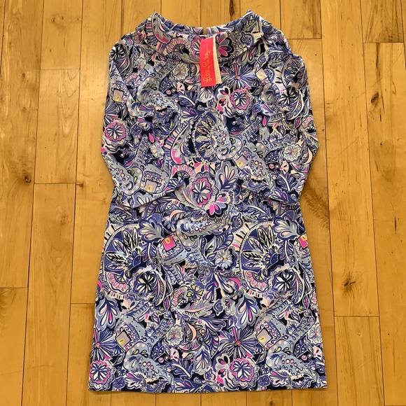 SARALYN DRESS, STARLIGHT NAVY ONCE AND FLORAL
